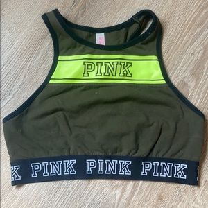 High Neck PINK Sports Bra